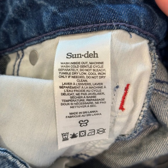 Artizia Sun-deh Women's Size 0 Floral Print High Waisted Straight Leg Jeans Blue - Picture 6 of 8